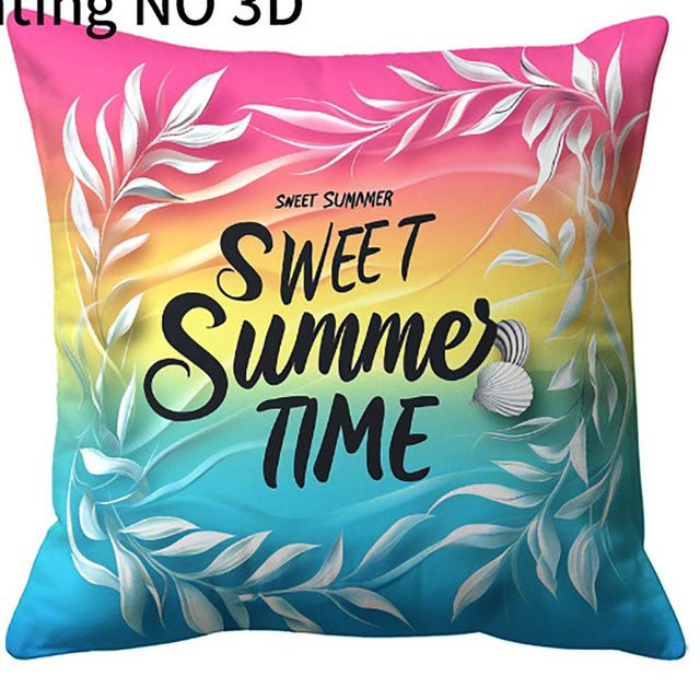 JMG Clothing Kissenbezug mit Strand- und Palmenmotiv für Außen und Zuhause, B/T: 50 x 50 cm, Mehrfarbig - Bild 1