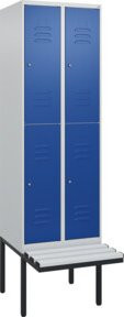 C+P Doppelstock-Spind Classic PLUS Sitzbank mit 2 Abteilen und Zylinderschloss, B/T/H: 212,0 x 60,0 x 81,5 cm - Bild 1
