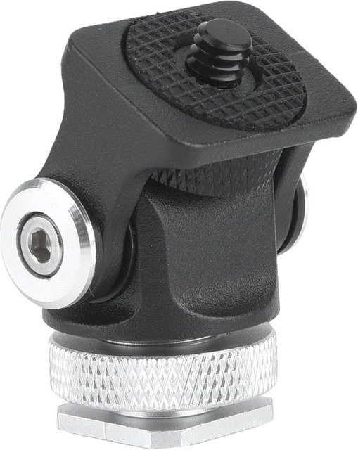 DIYelecs Mini Blitzschuhhalterung für Monitor und Mikrofon mit 1/4 Zoll Schraube in Schwarz - Bild 1