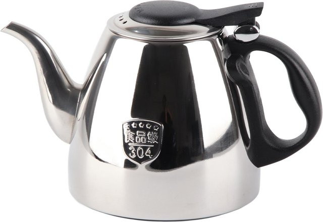 Yiran Furniture Edelstahl Teekanne und Kaffeekanne mit hitzebeständigem Griff, Grau, 1,5 l - Bild 1