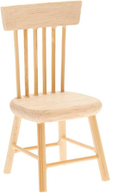 Rico Design Wichteltür Miniatur Stuhl Holz Natur - Bild 1