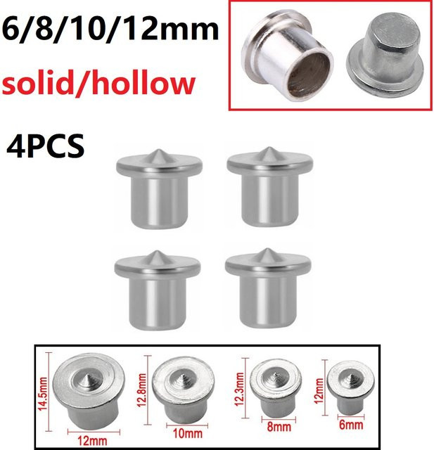 Vibratite Mittelpunkt-Pin-Set für Holz mit 4 Dübeln in Silber, Durchmesser: 6 mm, 8 mm, 10 mm und 12 mm - Bild 1