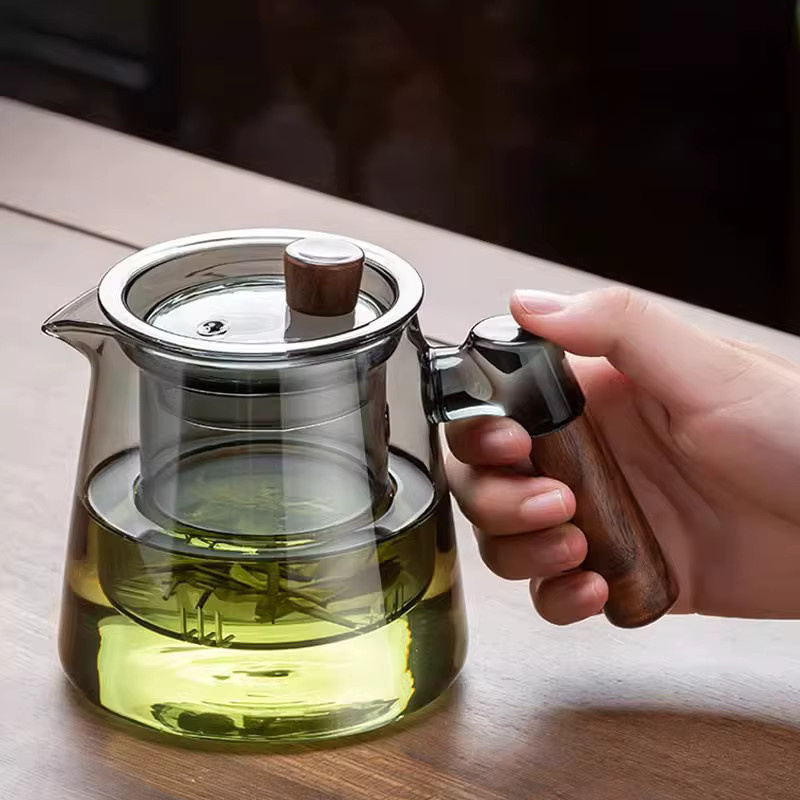 Gianxi Teekanne aus Borosilikatglas mit Griff und Filter in Transparent, 0,6 l - Bild 2