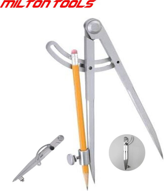 ETOPOO Verstellbarer Flügelzirkel und Kantenfaltwerkzeug in Silber für Lederarbeiten und Bastelprojekte - Bild 1