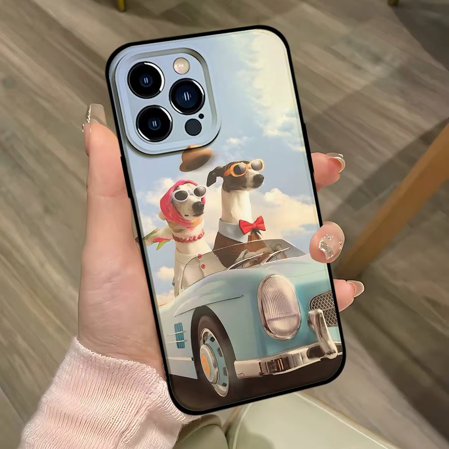 Lustige Hunde Handyhülle in Schwarz für iPhone 11 bis iPhone 17 Pro Max und weitere Modelle - Bild 3