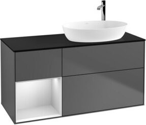V&B Waschtischunterschrank Finion in Anthrazit, Breite: 120 cm, Tiefe: 50,1 cm, Höhe: 50,1 cm - Bild 1