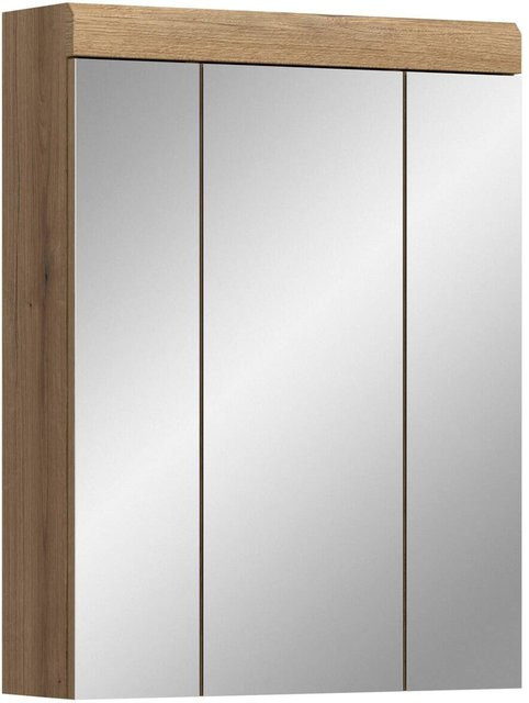 Spiegelschrank Scout Evoke von xonox.home in Braun mit Oak Nachbildung und Glasfronten, B/H/T: 60 x 79 x 18 cm - Bild 1