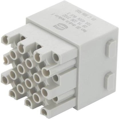 Harting Doppelmodul Han DD 09140363102 in Weiß aus Kunststoff - Bild 1