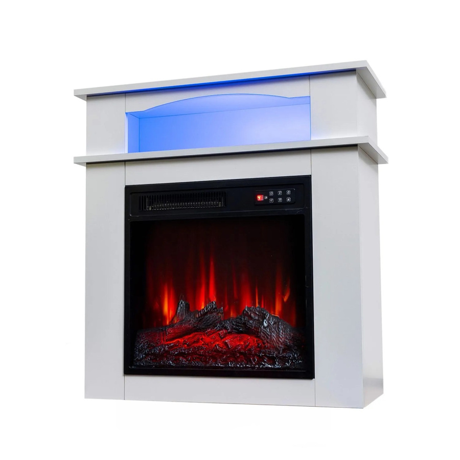 HOMAVO Elektrokamin mit Schrank in Weiß, 900W/1800W, B/T/H: 75 x 72 x 30 cm - Bild 2