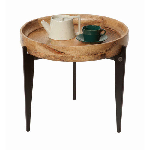 SIT Beistelltisch TOM TAILOR aus Mangoholz und Metall in Beige, Breite: 46 cm, Höhe: 42 cm - Bild 4