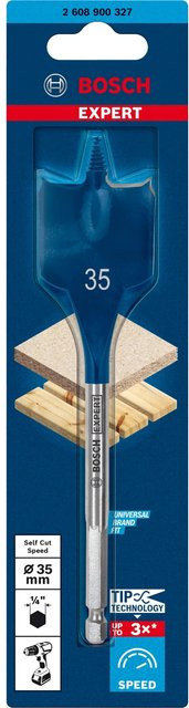 Bosch EXPERT SelfCut Speed Flachfräsbohrer für Holz, Blau, Durchmesser: 35 mm, Länge: 152 mm - Bild 2