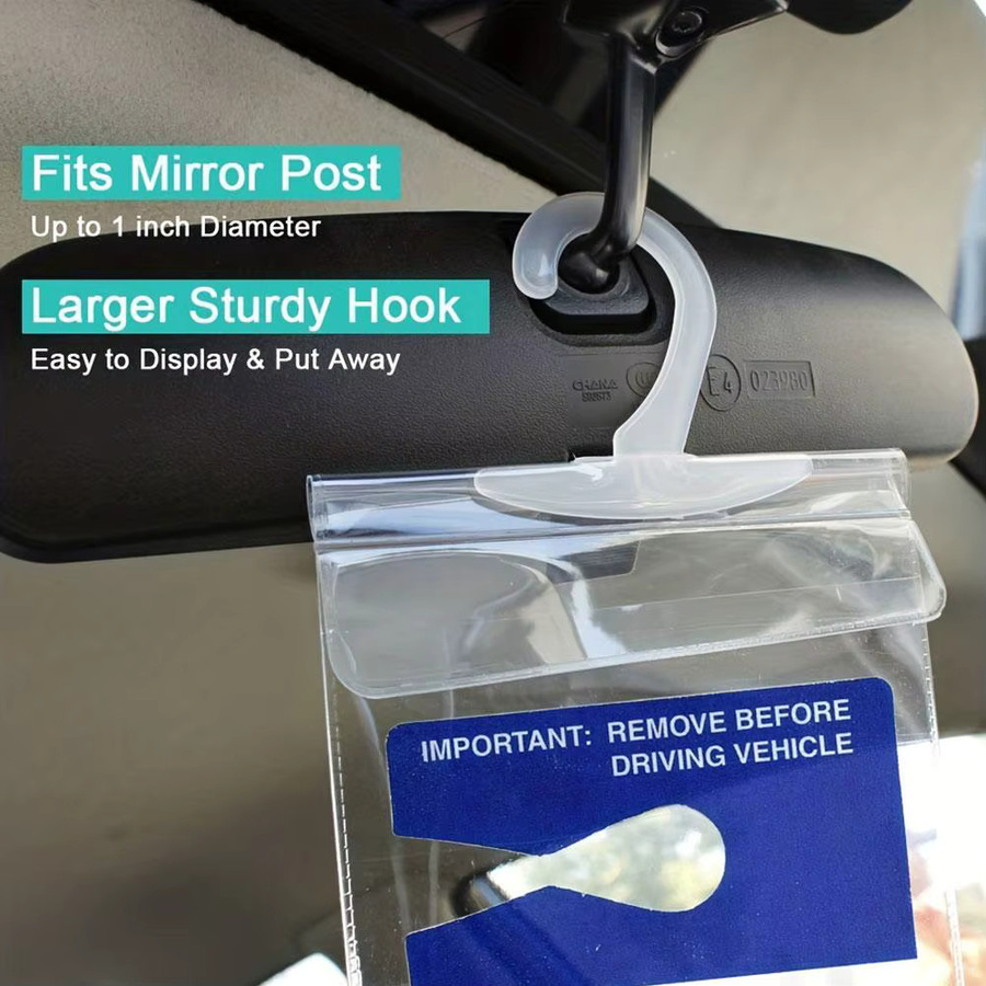Transparente PVC-Tasche für Plakate und Slogans zur Aufhängung im Auto oder Parkplatz - Bild 2