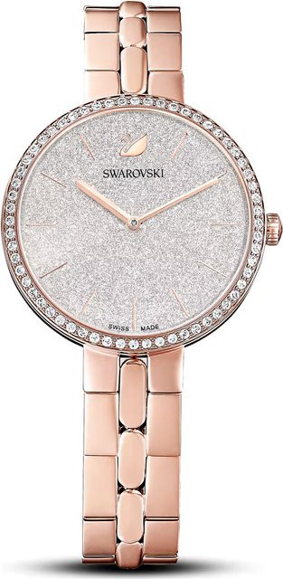 Swarovski Damenuhr, Roségold, Edelstahl, Quarz, 32 mm, Weiß - Bild 1