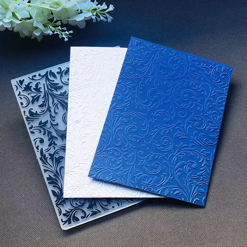 Handgefertigter geprägter Kunststoffordner mit Blumen-Design für Sammelalben und Fotoalben - Bild 2