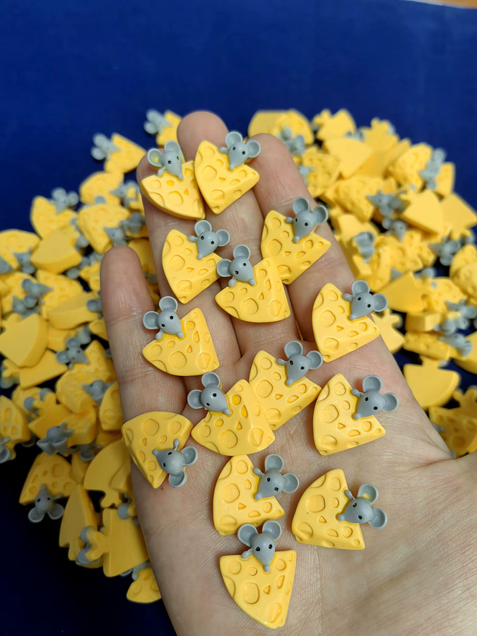 Simulierte Harz Lebensmittel Käse Maus, Miniatur Modelle, 10-teiliges Set - Bild 3