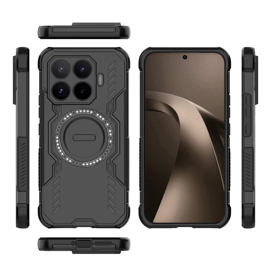 Sturzsichere Panzer-Schutzhülle mit Magnetverschluss und Wärmeableitung für Xiaomi 17T Pro 15T 15T Pro in Schwarz - Bild 4