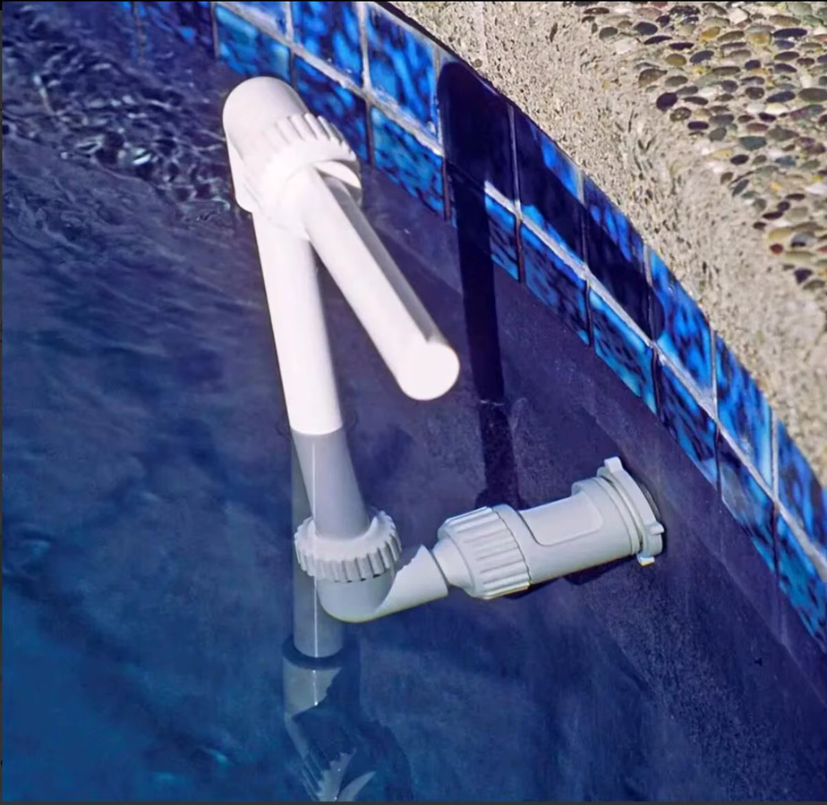 Weißes Schwimmbad-Wasserfall-Brunnen-Set aus PVC als Sprinkler und Wasserspaß-Zubehör für deinen Pool - Bild 2