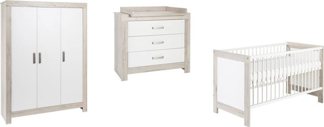 SCHARDT Kinderzimmer-Set Nordic Halifax in Weiß mit 3-türigem Schrank - Bild 1
