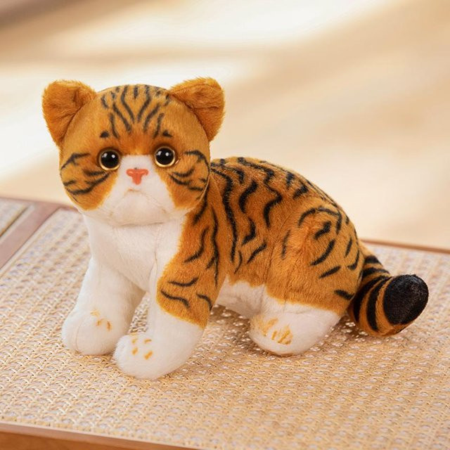 Binchi Fitness Katze Plüschtier, Tiger gemustert, ab 14 Jahren - Bild 1