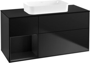 V&B Waschtischunterschrank Finion in Blau Lackiert, B/T/H: 120 x 60 cm - Bild 1