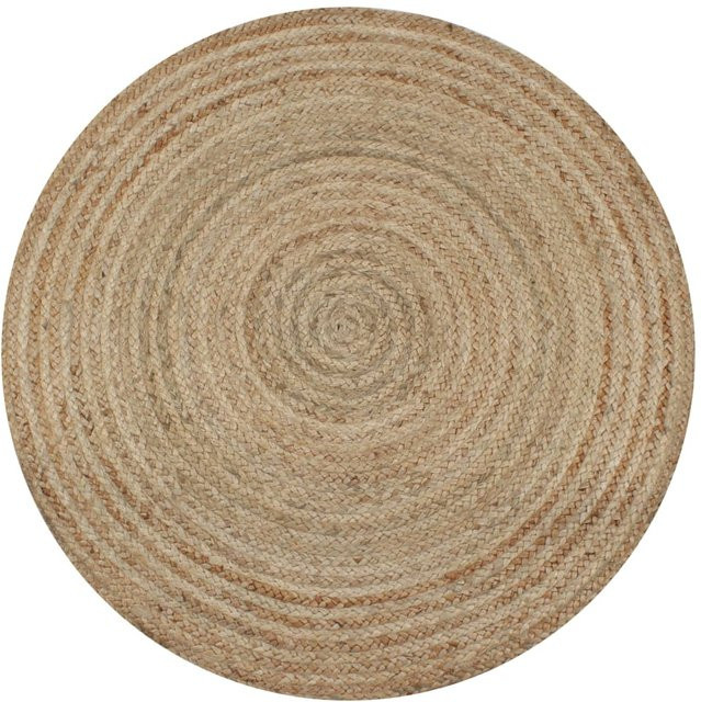Vidaxl Geflochtener Juteteppich in Beige, Rund, Durchmesser: 120 cm - Bild 1