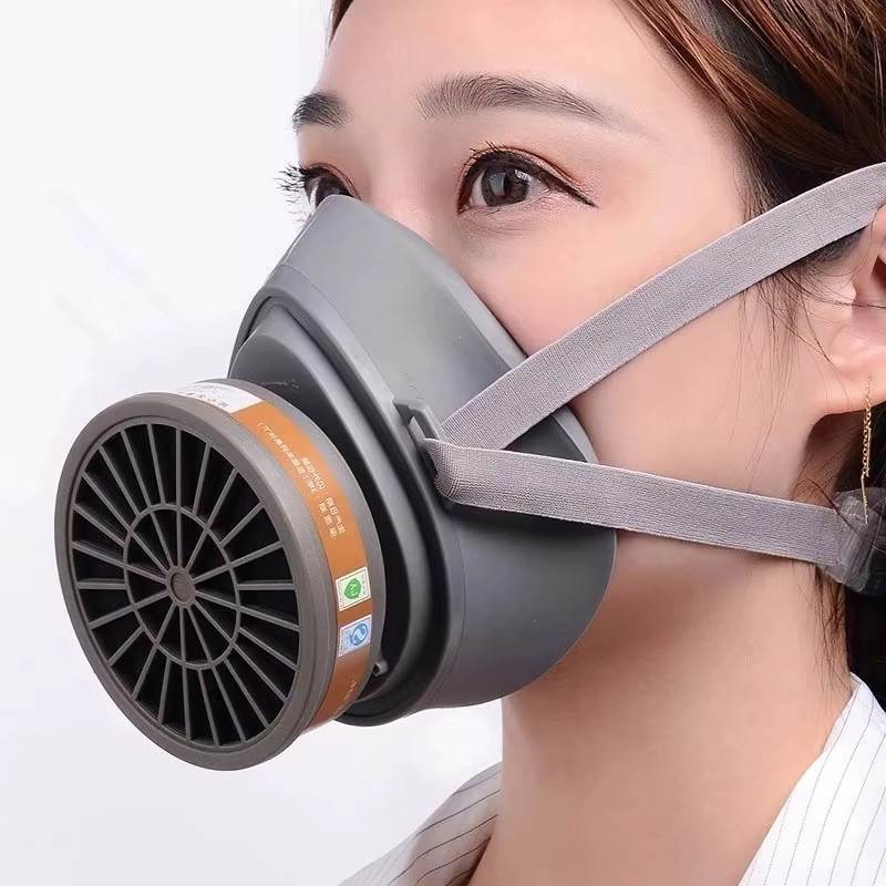 AnruiGe PROTECT Rauchschutz-Halbgesichtsmaske mit Aktivkohlefilter zum Schutz vor Giftgas und Chemikalien - Bild 3