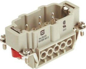 Harting Kontakteinsatz 6p für Stiftkontakt in Grau aus Kunststoff 09340032601 - Bild 1