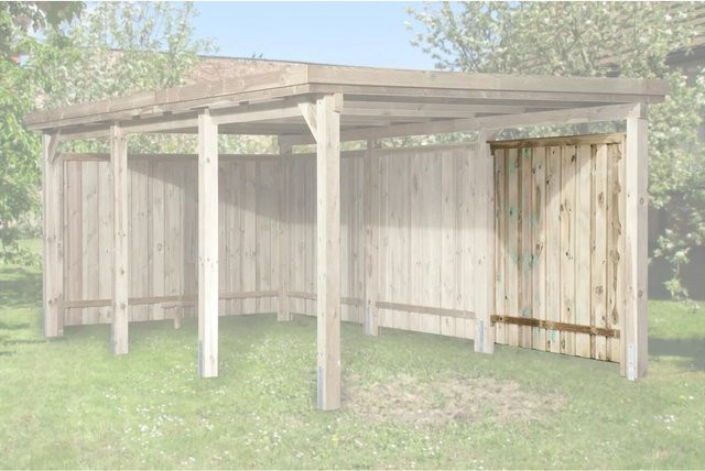 WEKA Seitenwand für Carports in Braun, Breite: 181 cm - Bild 1