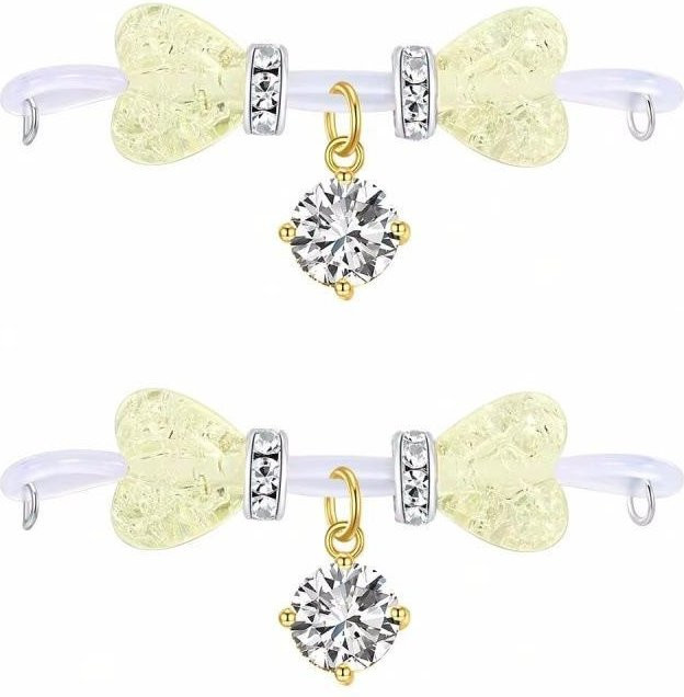 LuckyDay3 Brustwarzenringe, Zirkonia, Gold, Unisex - Bild 1