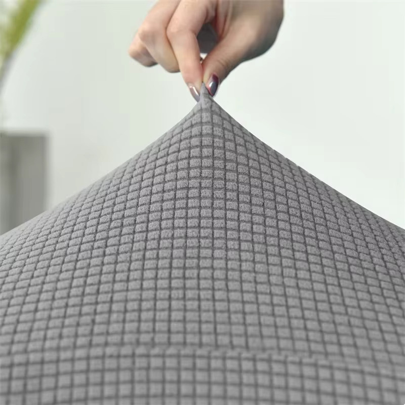 Yupartex Elastische Polarfleece-Stuhlbezüge für Esszimmerstühle mit hohen Armlehnen, Waschbare Sesselbezüge in Beige und Grau - Bild 3