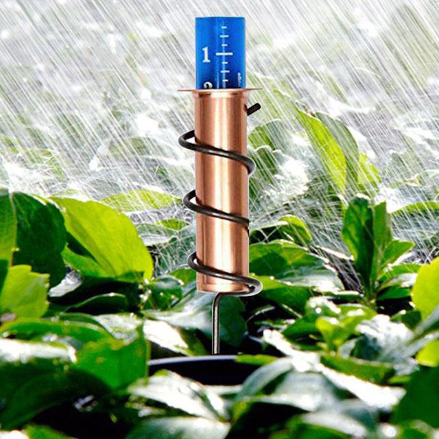 Shunmaii Kupfer-Regenmesser aus Metall zur präzisen Niederschlagsmessung und Gartenüberwachung in Kupferfarbe - Bild 1