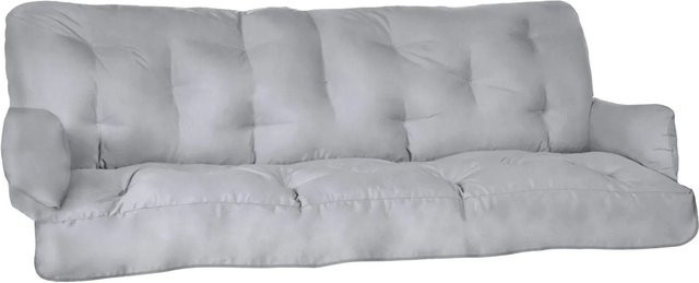 Beautissu Flair HS Hollywoodschaukelauflage Hellgrau B: 180 cm, T: 50 cm, H: 8 cm - Bild 1
