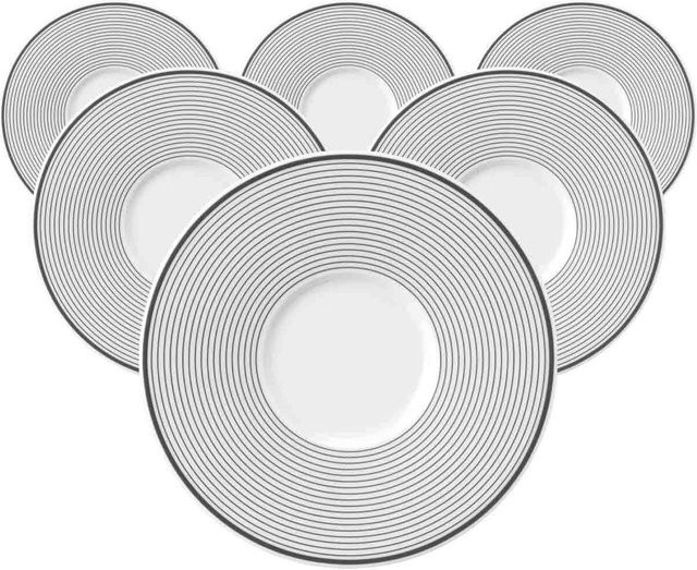 Seltmann Weiden Kombi-Untertassen No Limits Moments aus Porzellan, Weiß, Durchmesser: 17,7 cm, 6er Set - Bild 1