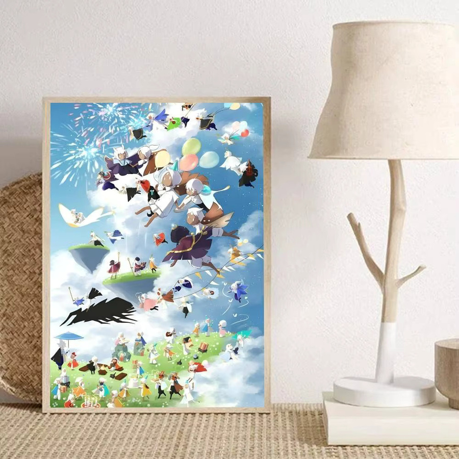 Selbstklebender Anime Poster Druck Sky Children Of The Light aus Papier, Mehrfarbig - Bild 6