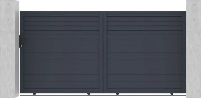 Casanoov Elektrisches Schiebetor Carpatia aus Aluminium in Anthrazit mit Schiebetorantrieb Ranger C300, Breite: 350 cm, Höhe: 180 cm - Bild 1