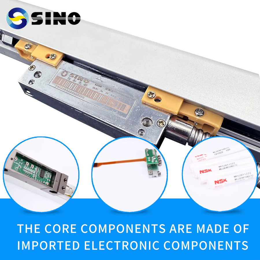 SINO KA500 Kleine lineare Waage Optisches Lineal 5V TTL in Silber, Messbereich 70 bis 420 mm - Bild 2