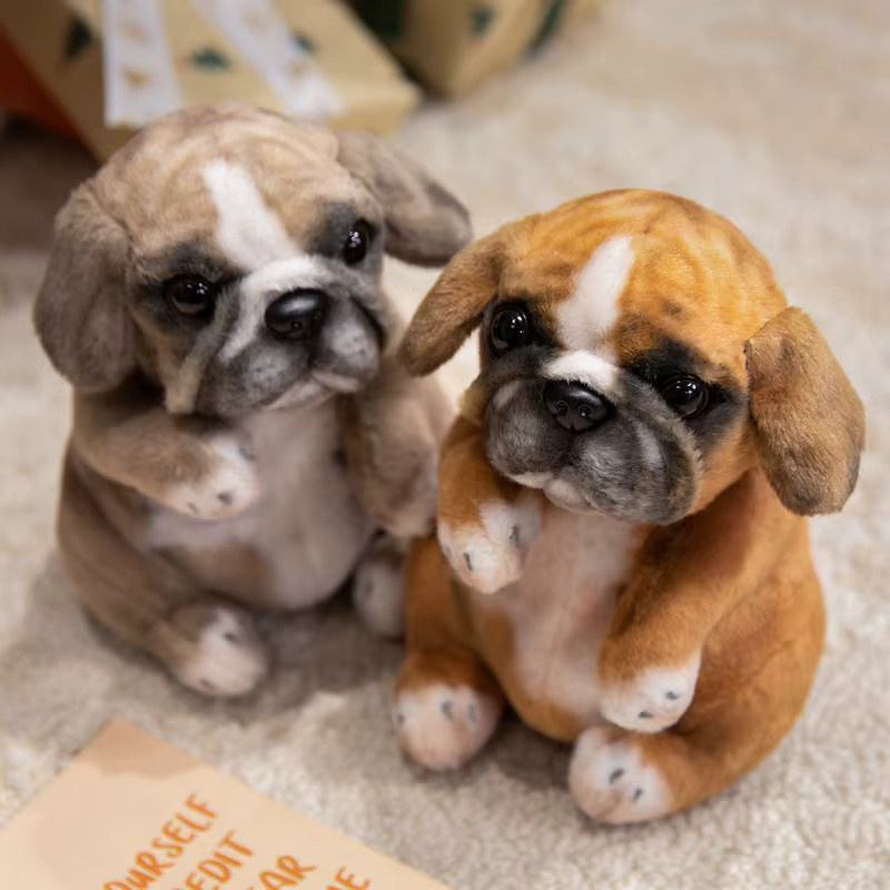 Realistisches Plüschtier Poodle Pug Welpe als kuscheliger Stoffhund für Kinder und zur Dekoration - Bild 4