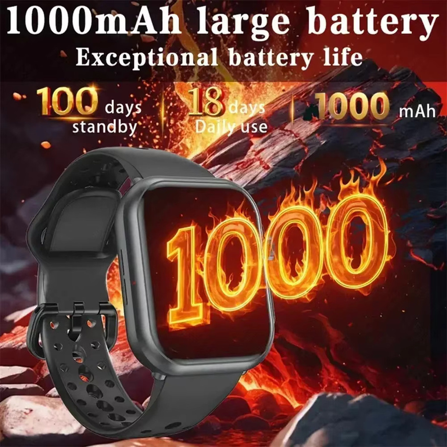yaocx Smartwatch, Schwarz, Silikon, Unisex - Bild 2