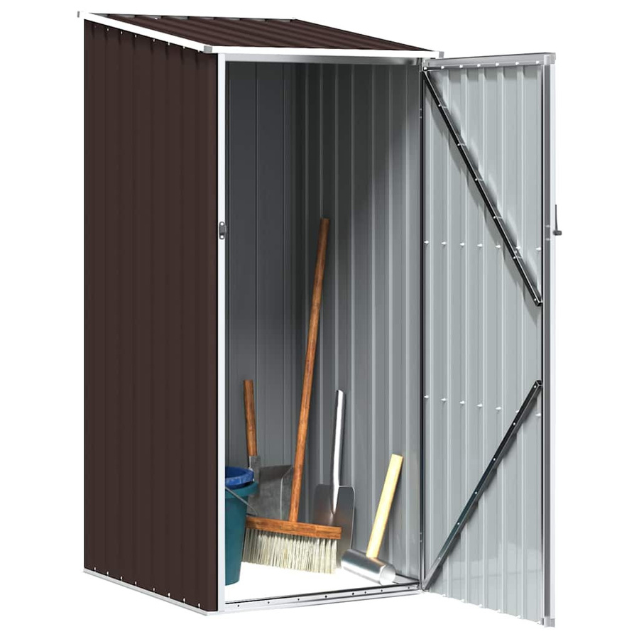 vidaXL Gerätehaus aus verzinktem Stahl in Braun, B/T/H: 87 x 98 x 159 cm - Bild 5