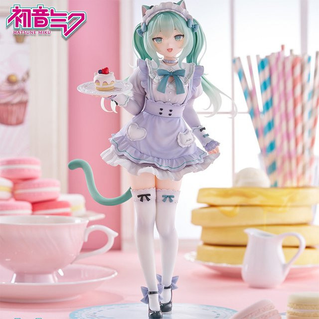 Bandai Hatsune Miku X Nachoneko Katzenohren-Dienstmädchenkleid, Anime-Actionfiguren, Kunststoff, Bunt / Mehrfarbig - Bild 1