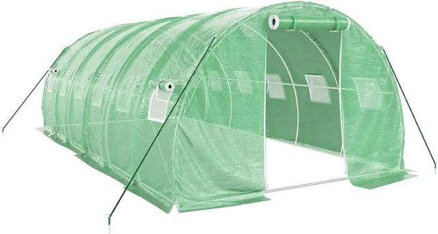 Furnicato Gewächshaus mit Stahlrahmen in Grün, Fläche: 18 m², B/T/H: 6 x 3 x 2 m - Bild 1