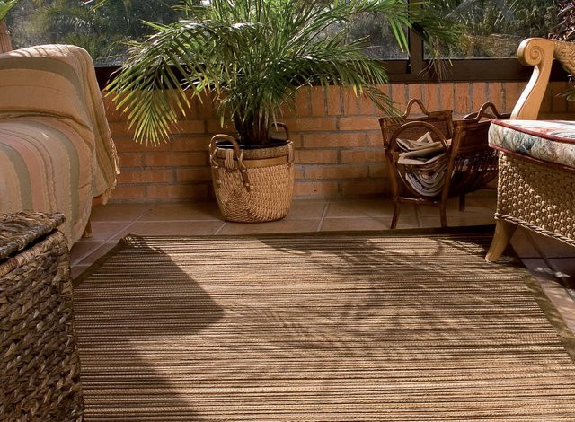 Gartenteppich Java von Intergard für die Terrasse in Grau und Beige, B/T: 130 x 190 cm - Bild 1