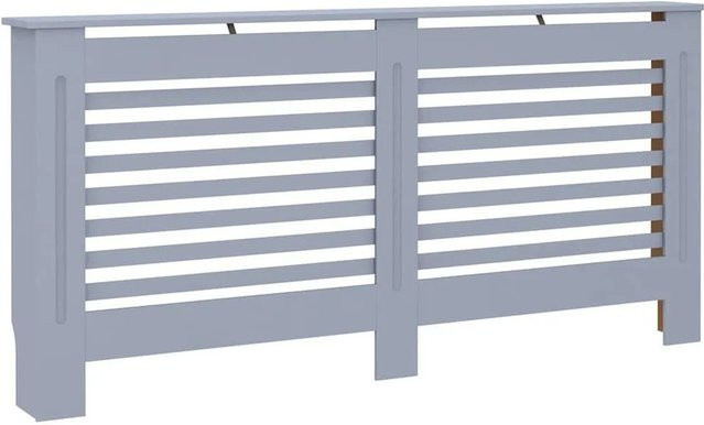 vidaXL Heizkörperverkleidung in Anthrazit mit modernem Latten-Design aus MDF, B/T/H: 172 x 19 x 81,5 cm - Bild 1
