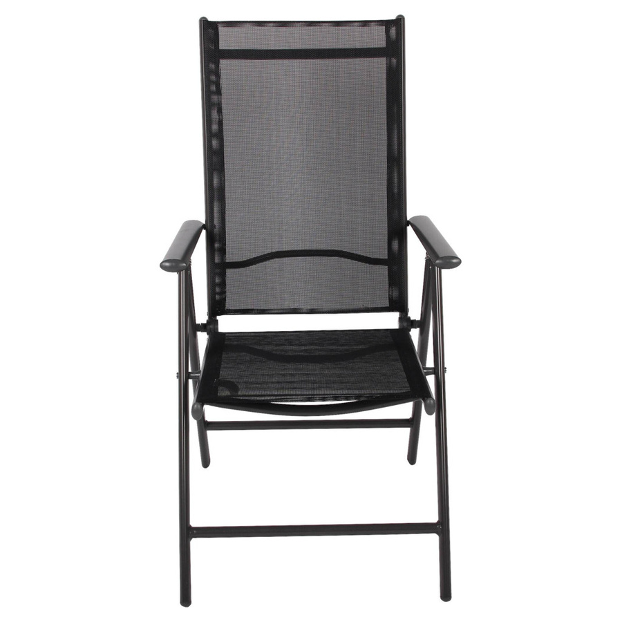 VCM 2er Set klappbare Gartenstühle aus Aluminium mit Textilene in Anthrazit, H: 105 cm, B: 56 cm, T: 65 cm - Bild 4