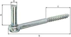 GAH Alberts Kloben aus verzinktem Stahl in Silber, 13 x 165 mm - Bild 1