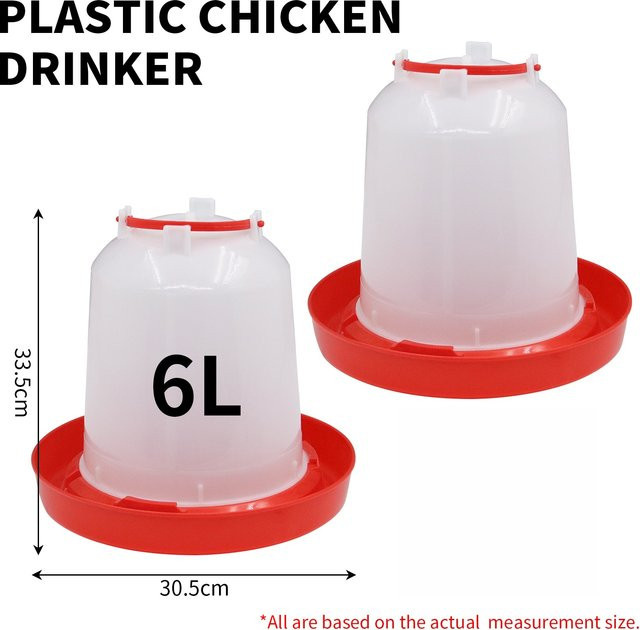 Lucky Farm Automatischer Hühnerstall-Wasserspender aus Kunststoff mit 6 l Füllmenge - Bild 1