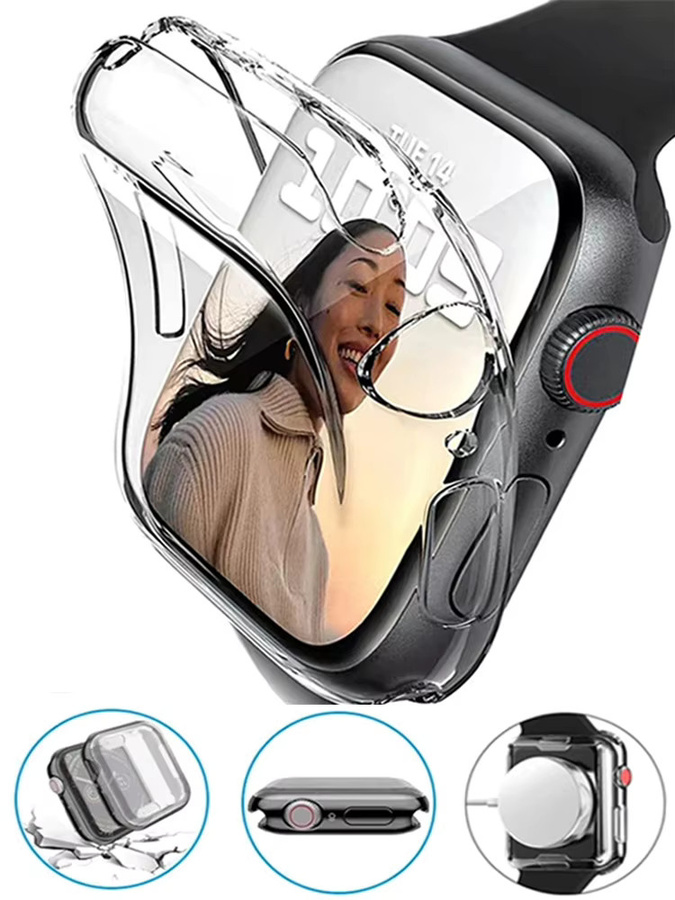HUBANDE Displayschutzfolie für Apple Watch, Silikon, Schwarz, Unisex - Bild 7