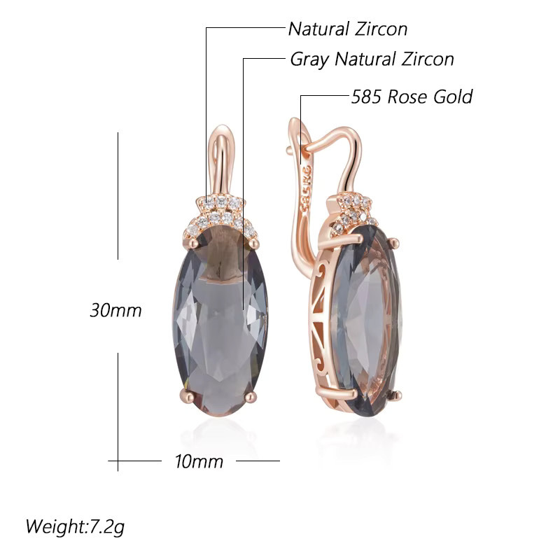 Kinel Ohrringe, 585 Gold, Roségold, Zirkonia, Damen - Bild 2