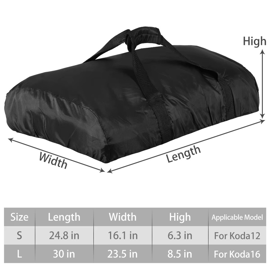 Willstar Pizza Ofen Abdeckung aus 420D Oxford Polyester, wasserdicht und staubdicht, Schwarz, kompatibel mit Ooni Koda 12, B/T/H: 63,0 x 40,9 x 16,0 cm - Bild 2