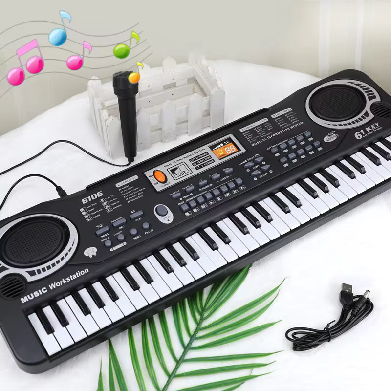 OEING Elektronisches Kinderklavier, Lernspielzeug, Musikinstrument, mit Mikrofon - Bild 4